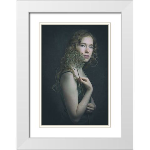 The Beauty White Modern Wood Framed Art Print with Double Matting by Franke, Ruth