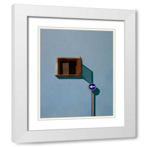 Urban shadows White Modern Wood Framed Art Print with Double Matting by Schuster, Inge