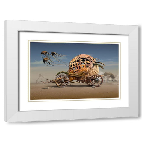 The Lost Carriage White Modern Wood Framed Art Print with Double Matting by Penchev, Radoslav