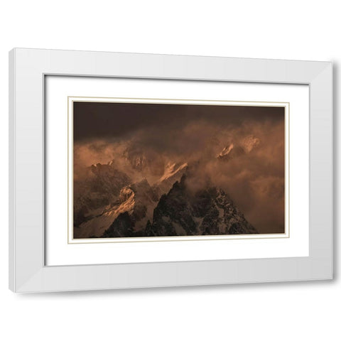 Only The Sound Of Silence White Modern Wood Framed Art Print with Double Matting by Moretti, Claudio
