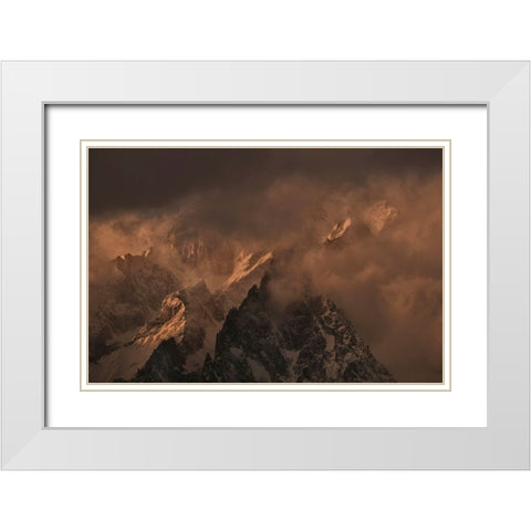 Only The Sound Of Silence White Modern Wood Framed Art Print with Double Matting by Moretti, Claudio