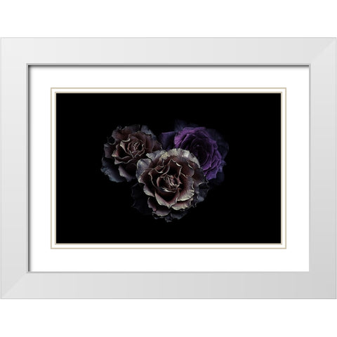 Roses White Modern Wood Framed Art Print with Double Matting by Julie, Angel