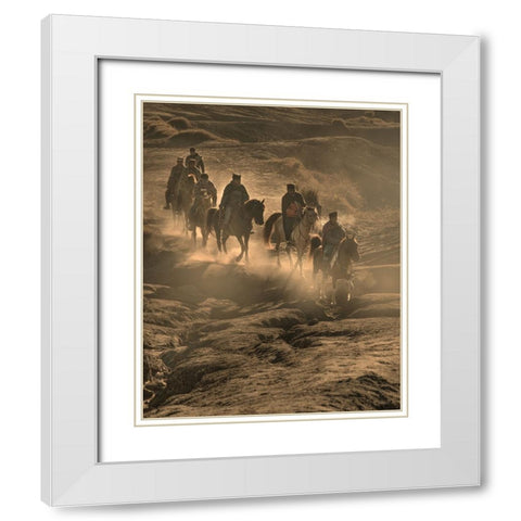 Wanderer White Modern Wood Framed Art Print with Double Matting by Mikael, Fira