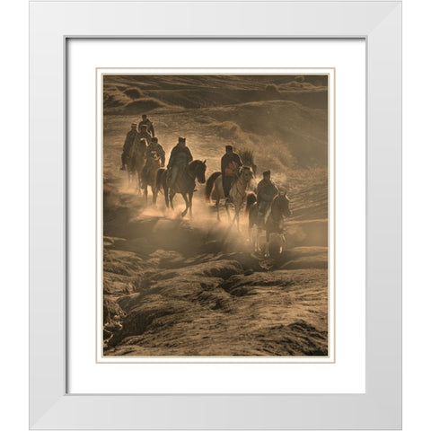 Wanderer White Modern Wood Framed Art Print with Double Matting by Mikael, Fira