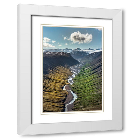 Two Worlds - Ice..Land White Modern Wood Framed Art Print with Double Matting by Swiercz, Jacek