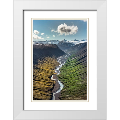 Two Worlds - Ice..Land White Modern Wood Framed Art Print with Double Matting by Swiercz, Jacek