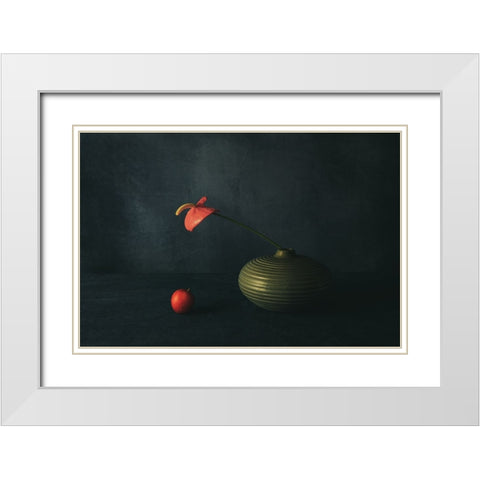 A Moment Together White Modern Wood Framed Art Print with Double Matting by G, May