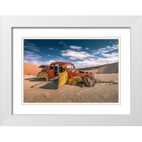 Desertcar White Modern Wood Framed Art Print with Double Matting by Egger, Marcel