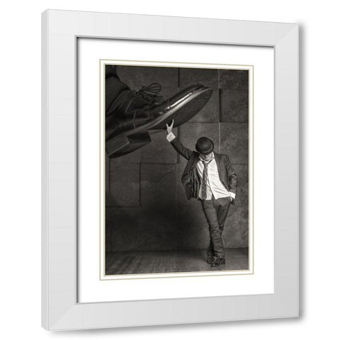 Businessday White Modern Wood Framed Art Print with Double Matting by Egger, Marcel
