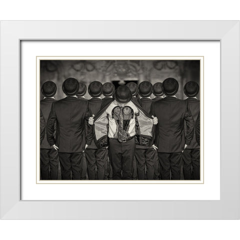 Lookinside White Modern Wood Framed Art Print with Double Matting by Egger, Marcel