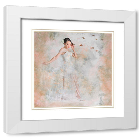 Dreaming White Modern Wood Framed Art Print with Double Matting by Finighan, Brennan
