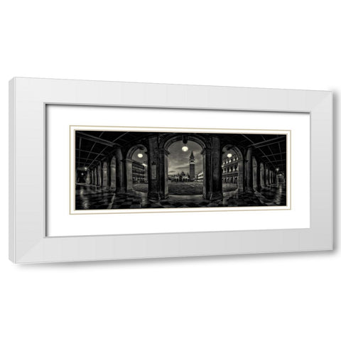 It Never Ends White Modern Wood Framed Art Print with Double Matting by Pessotto, Tommaso
