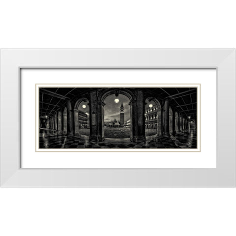 It Never Ends White Modern Wood Framed Art Print with Double Matting by Pessotto, Tommaso