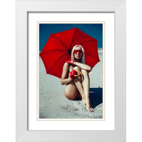 Taken over by Summer White Modern Wood Framed Art Print with Double Matting by Bolgov (Axe), Ruslan