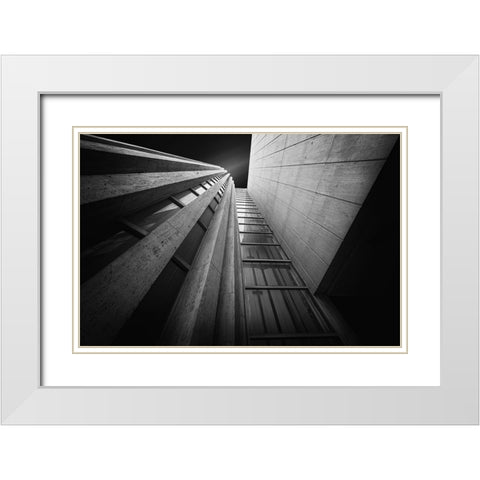 Prior White Modern Wood Framed Art Print with Double Matting by Vazan, Karol