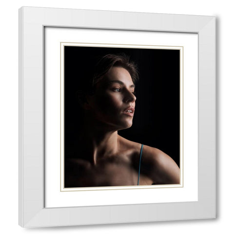 Inner Voice White Modern Wood Framed Art Print with Double Matting by E Ong, S