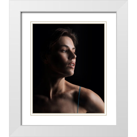 Inner Voice White Modern Wood Framed Art Print with Double Matting by E Ong, S