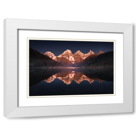 Mirror Lake White Modern Wood Framed Art Print with Double Matting by Nienartowicz, Karol