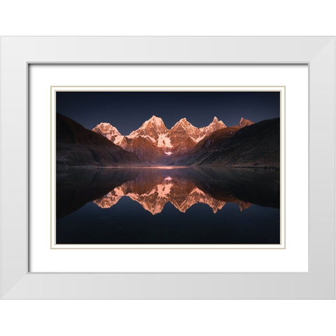 Mirror Lake White Modern Wood Framed Art Print with Double Matting by Nienartowicz, Karol