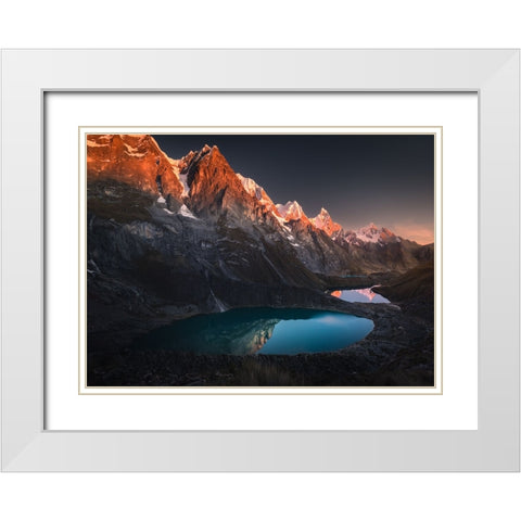 Three Lagoons White Modern Wood Framed Art Print with Double Matting by Nienartowicz, Karol