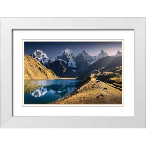 The Lake White Modern Wood Framed Art Print with Double Matting by Nienartowicz, Karol
