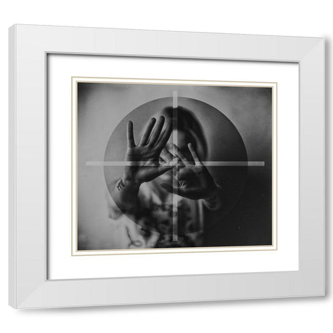Untitled White Modern Wood Framed Art Print with Double Matting by Ulfig Arps, Sandra