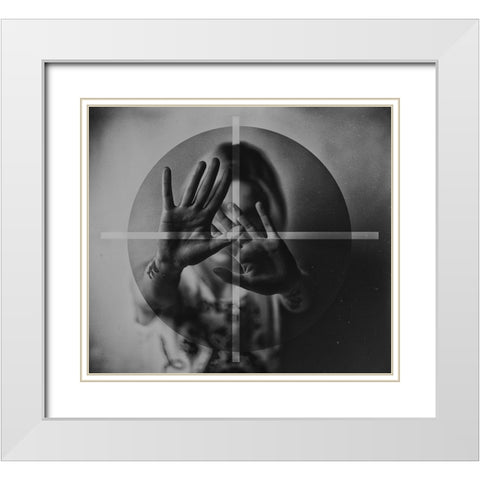 Untitled White Modern Wood Framed Art Print with Double Matting by Ulfig Arps, Sandra