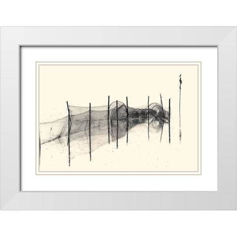 Fish Trap Bw White Modern Wood Framed Art Print with Double Matting by Balzer, Bodo