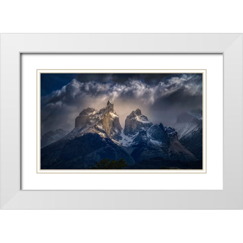 A Beam Of Sunlight White Modern Wood Framed Art Print with Double Matting by Ren Rong, Raymond