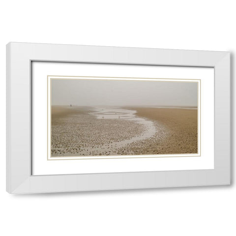 Watch Of The Seagulls White Modern Wood Framed Art Print with Double Matting by Stienstra, Robert