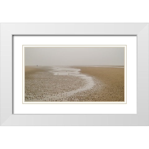 Watch Of The Seagulls White Modern Wood Framed Art Print with Double Matting by Stienstra, Robert