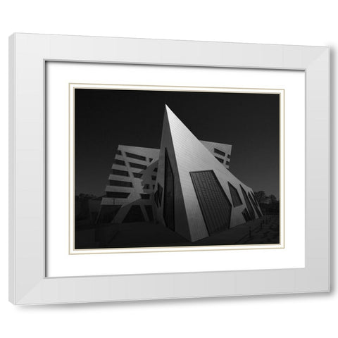 Leuphana UnIVersity Of LaAndFrac14;Neburg White Modern Wood Framed Art Print with Double Matting by Lopez, Oscar