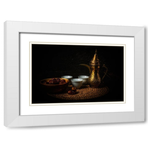 Stilllife White Modern Wood Framed Art Print with Double Matting by Elsharma, Yasmin