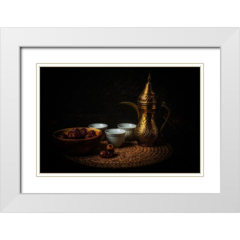 Stilllife White Modern Wood Framed Art Print with Double Matting by Elsharma, Yasmin