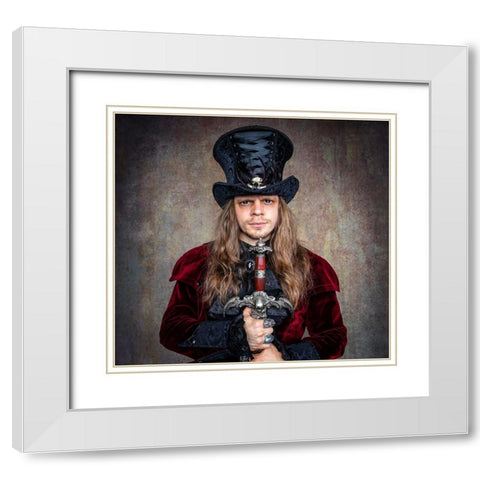 Lord Of Discipline White Modern Wood Framed Art Print with Double Matting by Springgay, Daniel