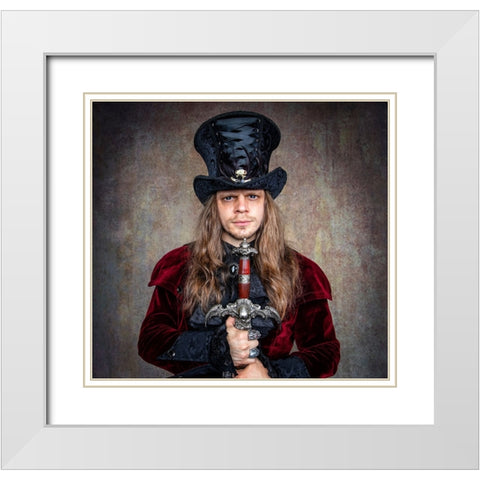 Lord Of Discipline White Modern Wood Framed Art Print with Double Matting by Springgay, Daniel