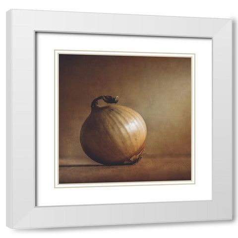 Onion White Modern Wood Framed Art Print with Double Matting by Zvinakeviciute, Kristina