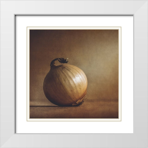 Onion White Modern Wood Framed Art Print with Double Matting by Zvinakeviciute, Kristina