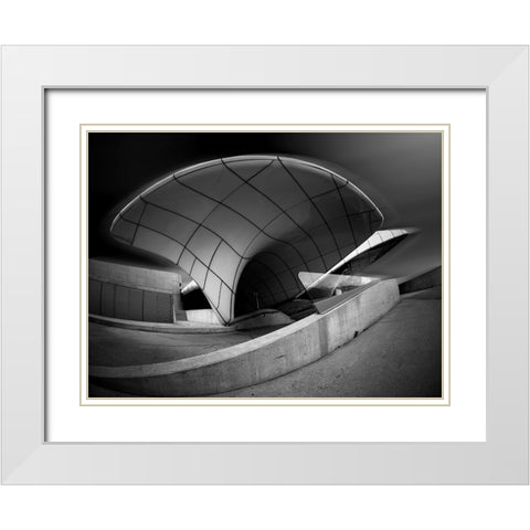 Hungerburg Station - Innsbruck White Modern Wood Framed Art Print with Double Matting by Dan, Udrea