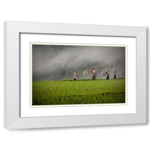 Preparation Before Performing White Modern Wood Framed Art Print with Double Matting by Achmad, Indra