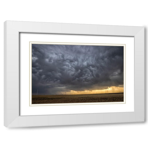 Angry Sky White Modern Wood Framed Art Print with Double Matting by Zuo, Jun
