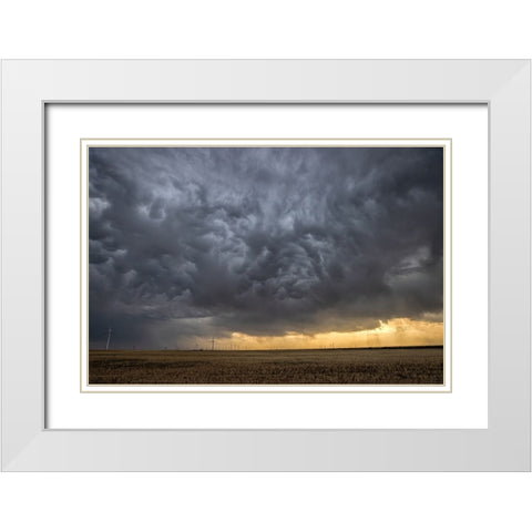 Angry Sky White Modern Wood Framed Art Print with Double Matting by Zuo, Jun