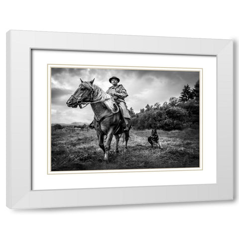 Wild Life White Modern Wood Framed Art Print with Double Matting by Girmencea, Robert