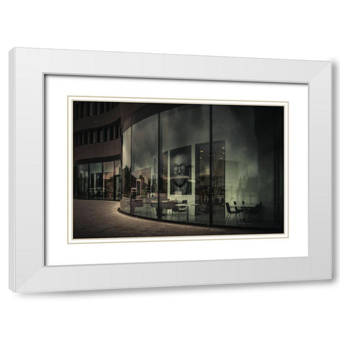 Leica Park White Modern Wood Framed Art Print with Double Matting by Borges Alves, Luis