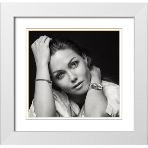 Oksana White Modern Wood Framed Art Print with Double Matting by Rise, Zachar