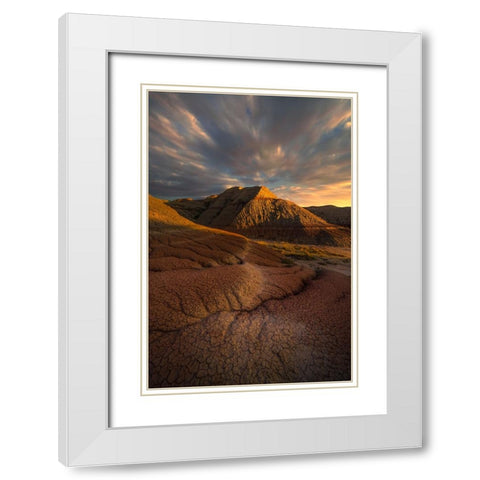 Badlands Not Bad White Modern Wood Framed Art Print with Double Matting by P., Ruiqing