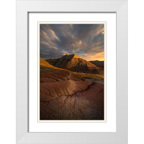 Badlands Not Bad White Modern Wood Framed Art Print with Double Matting by P., Ruiqing