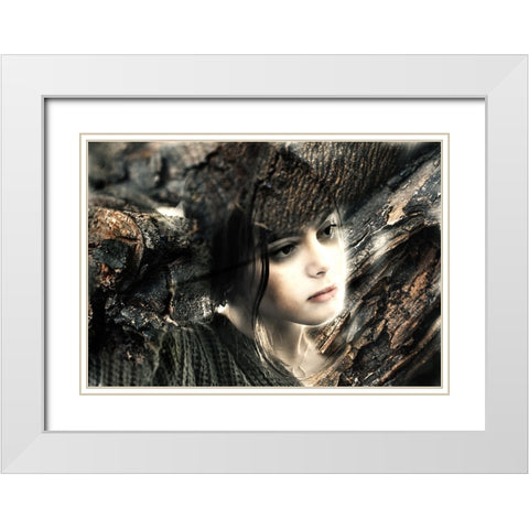 Amalgamation White Modern Wood Framed Art Print with Double Matting by Pansky, Rachel