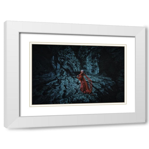 Ran Himemiya White Modern Wood Framed Art Print with Double Matting by Koiki