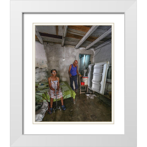 No Hope For Grandma A Grandpa White Modern Wood Framed Art Print with Double Matting by Stein, Tali